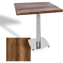 Dockers Tokyo Masif Kenar Laminat Kare Masa 80X80 (Kromnikel) -  Barok