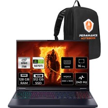 Acer Predator Helios Neo 16 Aı Intel Core Ultra 9 275HX 128GB 512GB SSD RTX5070TI/12GB 170W 16" Qhd+ 240Hz Fdos Taşınabilir Bilgisayar & Per4 Çanta NHQX2EY002P356