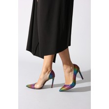 İdil Idil Renkli Çizgili Kadın Stiletto