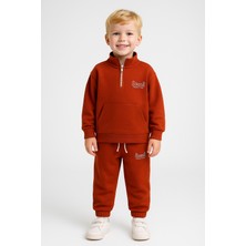 Mini Bambi Erkek Çocuk Dik Yaka Snook Alt-Üst Takım Kiremit