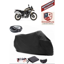Autozel Bmw F 850 Gs Motor Brandası Siyah Arka Çanta Uyumlu Motorsiket Brandası Motor Örtüsü Çadır Su Geçirmez Motosiklet Kılıfı Motor Brandası