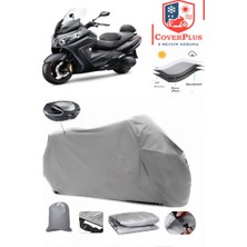 Sym Maxsym 600I Abs Arka Çanta Uyumlu (Gri) Motorsiket Brandası Motor Örtüsü Çadır Su Geçirmez Motosiklet Kılıfı Motor Brandası