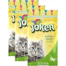 Joker Kedi Kuru Maması 1 kg Tavuk Etli 3x1 kg 3 Lüpaket