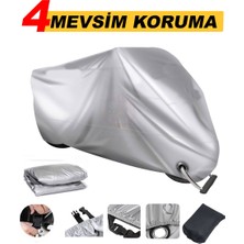 Regal Raptor Pilder 250 Kilit Uyumlu Motosiklet Brandası (Gri Renk)Motor Örtüsü Çadır Su Geçirmez Motosiklet Brandası