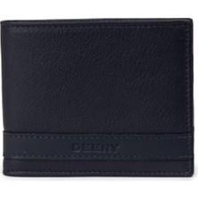 Deery Hakiki Deri Lacivert Yatay Erkek Cüzdanı - 00313MLCVZ01