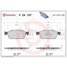 Brembo P24157 On Fren Balatasi 1775091 2039733 2286735