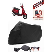 Vitello Life 80 Siyah Motorsiket Brandası Motor Örtüsü Çadır Su Geçirmez Motosiklet Kılıfı Motor Brandası