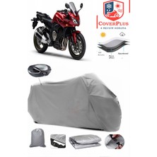 Yamaha  Fz1 Fazer Arka Çanta Uyumlu (Gri) Motorsiket Brandası Motor Örtüsü Çadır Su Geçirmez Motosiklet Kılıfı Motor Brandası