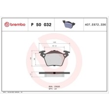 Brembo P50032 Arka Fren Balatasi A0004214210 A0034200220
