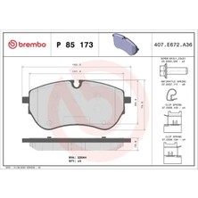 Brembo P85173 On Fren Balatasi 2H6698151 2H6698151A 7T0698151A