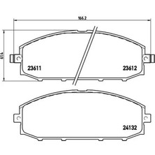 Brembo P56041 On Fren Balatasi 41060VB290 41060VB291 41060VC091