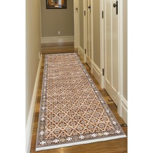 Bazaar Forum Pamuk Taban Dijital Baskı Kaymaz Tüy Dökmeyen Makinada Yıkanabilir Salon Halısı Mutfak Halısı