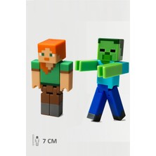 Minecraft Alex ve Zombi Set Hareketli Eklemli Figür