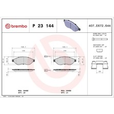Brembo P23144 On Fren Balatasi 1411457380 1607878580 1612433980