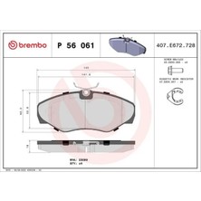 Brembo P56061 On Fren Balatasi 1605198 1605215 4106000Q1F