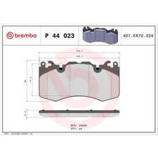 Brembo P44023 On Fren Balatasi LR016684 LR020362 LR039526