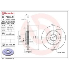 Brembo 09780611 Fren Diski On 1148202 1320585 1323620 (2 Adet Fiyatıdır)