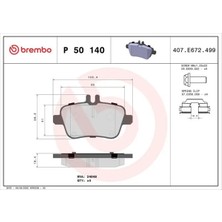 Brembo P50140 Arka Fren Balatasi 440605DA0A 440605DA0B 44060HG00A