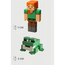 Minecraft Alex ve Yeşil Kurbağa Frog Set Hareketli Eklemli Figür