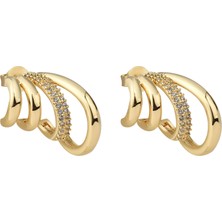 Cal's Taşlı Figürlü Gold Küpe