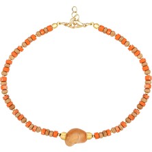 Cal's Doğal Taş Detaylı Boncuk Halhal