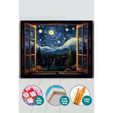 Picasso World Hobby Art Işıltılı Yıldızlı Gece Sayılarla Boyama Seti