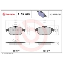 Brembo P59043 On Fren Balatasi 12765397 12800120 12803551