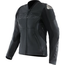 Dainese Racing 5 Black Black Deri Korumalı Motosiklet Kadın Mont