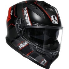 Agv K7 Mplk Kyber Matt Black Red Kapalı Motosiklet Kask