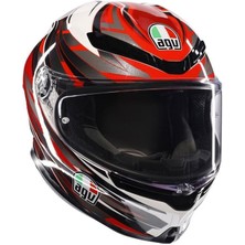 Agv Kapalı Motosiklet Kaskı K6 S Mplk Reeval Wht Red Grey