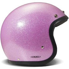 Dmd Jet Retro Açık Motosiklet Kaskı Glitter Pink