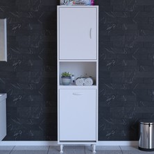 modilayn Afitap 50 x 160 x 32,5 cm Çamaşır Hazneli Çok Amaçlı Banyo Dolabı
