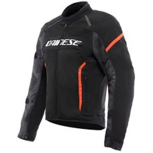 Dainese Air Frame 3 Tex Korumalı Motosiklet Montu Black Red Fluo