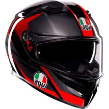 Agv Motosiklet Kaskı K3 Mplk Striga Black Grey Red