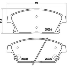 Brembo P59077 On Fren Balatasi 13301234 13412809 13412810