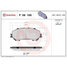 Brembo P56100 On Fren Balatasi 410277562R 410604EA0A 410608851R