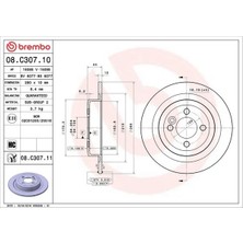 Brembo 08C30711 Arka Fren Diski 34216784389 (2 Adet Fiyatıdır)