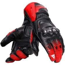 Dainese Fiero Metal Black Red Lava White Deri Korumalı Motosiklet Eldiven