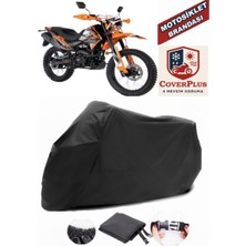 Rks NR200 Siyah Motorsiket Brandası Motor Örtüsü Çadır Su Geçirmez Motosiklet Kılıfı Motor Brandası