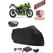 Kawasaki Ninja 250R Siyah Arka Çanta Uyumlu Motorsiket Brandası Motor Örtüsü Çadır Su Geçirmez Motosiklet Kılıfı Motor Brandası