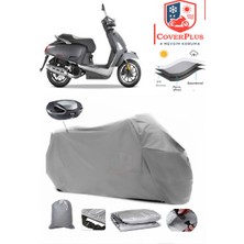 Kymco Movie Xl 125 Arka Çanta Uyumlu (Gri) Motorsiket Brandası Motor Örtüsü Çadır Su Geçirmez Motosiklet Kılıfı Motor Brandası