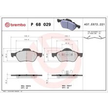 Brembo P68029 On Fren Balatasi 410600012R 410607690R 7701206598