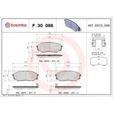 Brembo P30086 On Fren Balatasi 58101C5A00 58101C5A70 58101S1A70