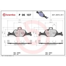 Brembo P06107 On Fren Balatasi 34106883469 34106888482 34106898192