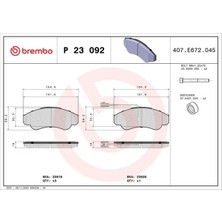 Brembo P23092 On Fren Balatasi 425244 425245 425459