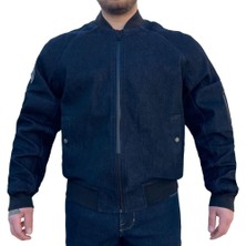 Thebikerjeans Night Flight Bomber Dark Blue Korumalı Motosiklet Montu