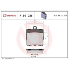 Brembo P50025 Arka Fren Balatasi 05126300AA 05139902AA 5126300AA