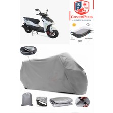 Autozel Motolux Rüzgar 50 Motor Brandası Gri Arka Çanta Uyumlu Motorsiket Brandası Motor Örtüsü Çadır Su Geçirmez Motosiklet Kılıfı Motor Brandası