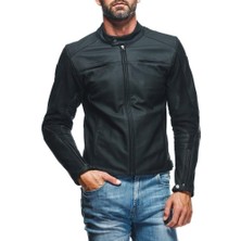 Dainese Razon 2 Korumalı Deri Motosiklet Mont Black