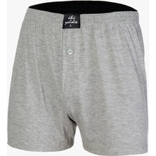 İki Yıldız Büyük Beden %100 Pamuklu Penye Boxer